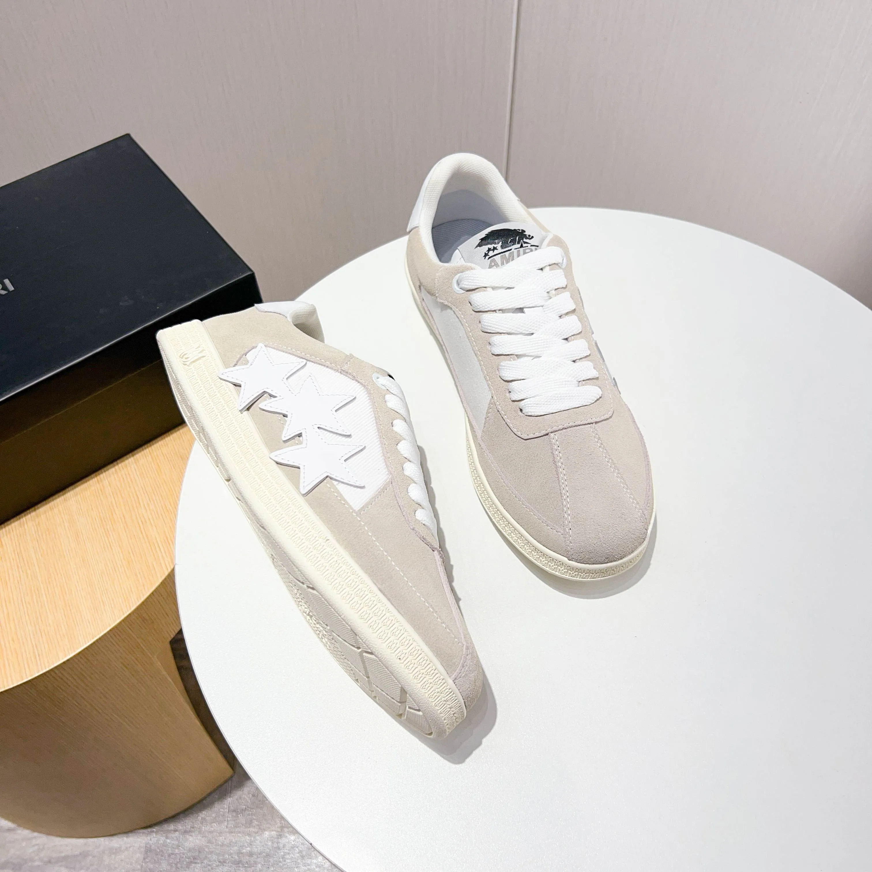 Men's shoes 💰420 [New style] 🌲🌲Balmain - New Amiri trendy shoes, low-top casual sports shoes, the same style as celebrities, made of selected pebbled cowhide and frosted cowhide, original outsole, comfortable on the feet, high-end workmanship, welcome to buy. Size: 39-45 (46 customized)